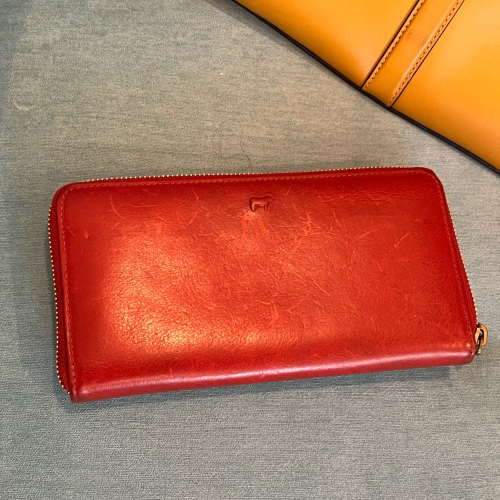 Red Will leather goods wallet in very good condition